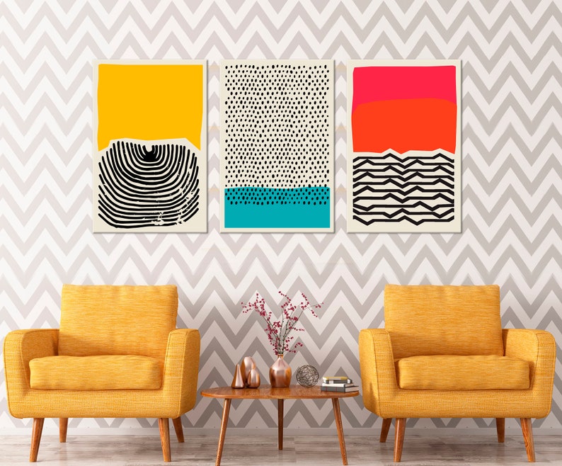 Abstract Canvas Wall Art Geometric Minimalist Print Modern - Etsy