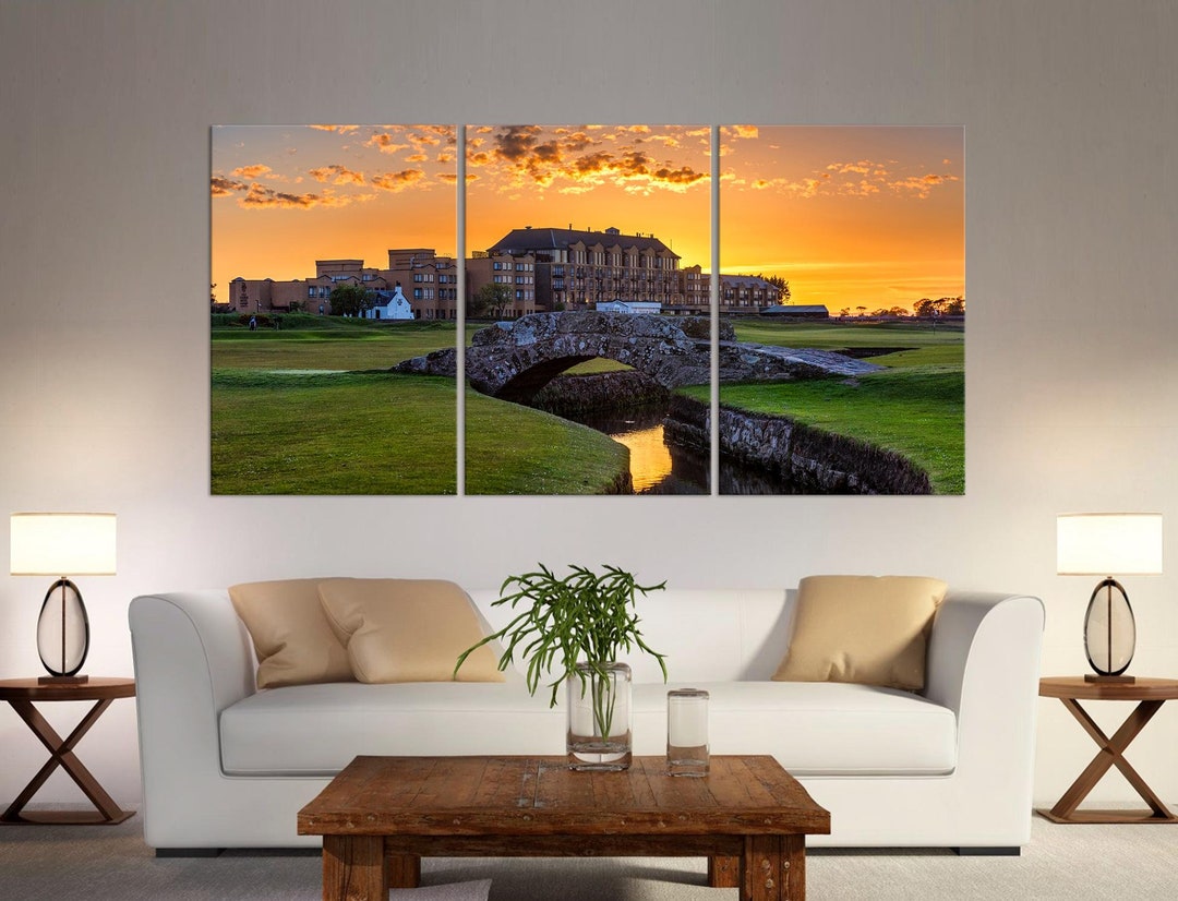 St Andrews Old Course Canvas Wall Art Saint Andrews Golf Course Print ...
