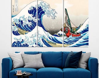 The Legend of Zelda Wave Canvas Art: Windwaker, Breath of the Wild Print