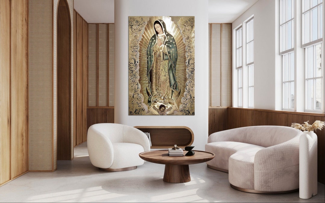 Tableau Toile La Vierge De Guadalupe - Art Catholique Pour Décoration Murale