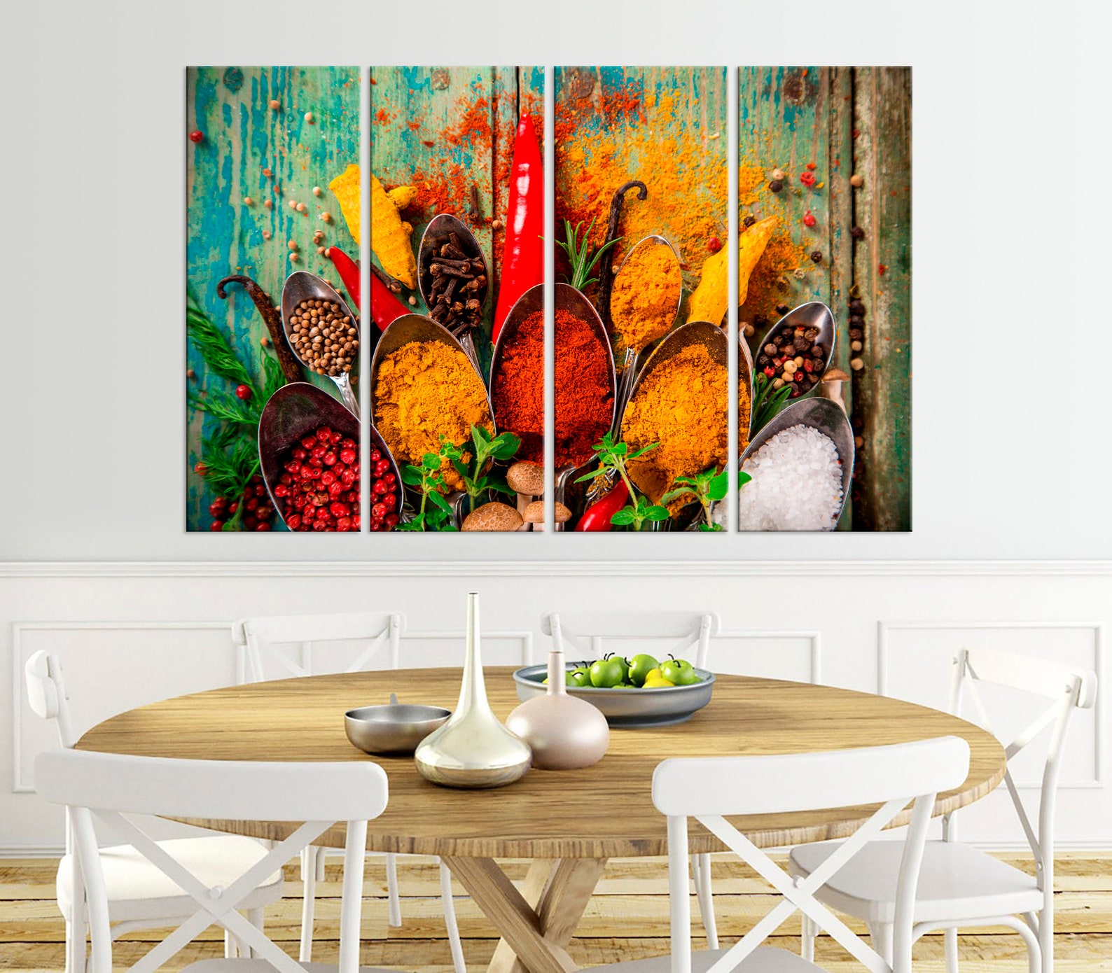 Kitchen Wall Decor Herbs and Spices Canvas Print Dining Room Etsy
