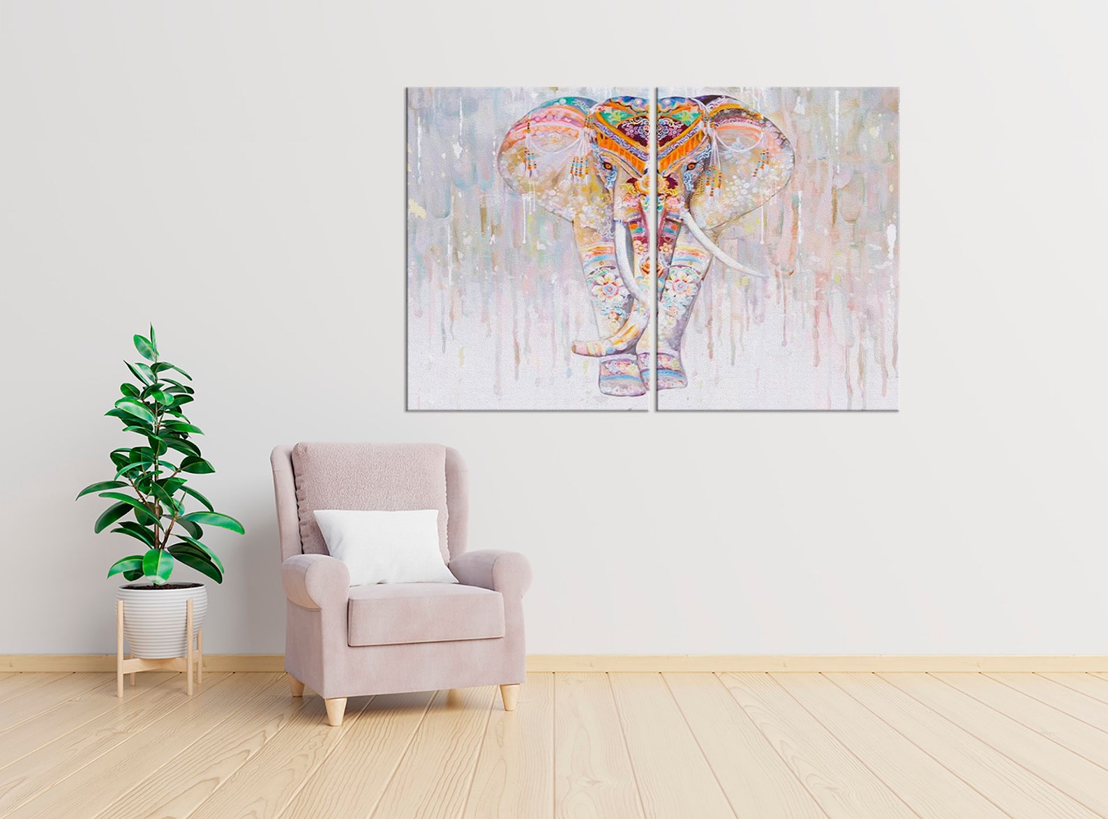 Elephant painting Abstract Indian wall art Modern art Elephant | Etsy