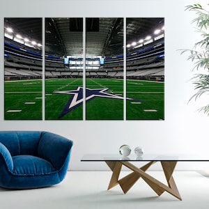 American Football Canvas Wall Art AT&T Stadium Print Dallas Cowboys ...