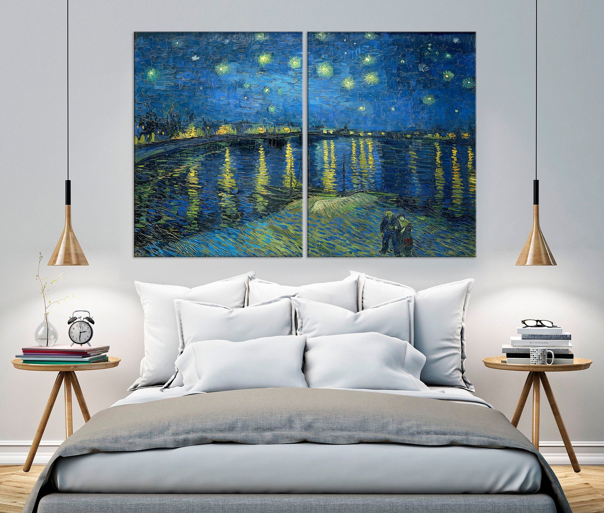 Starry Night Over the Rhone Vincent Van Gogh Canvas Print Classic ...