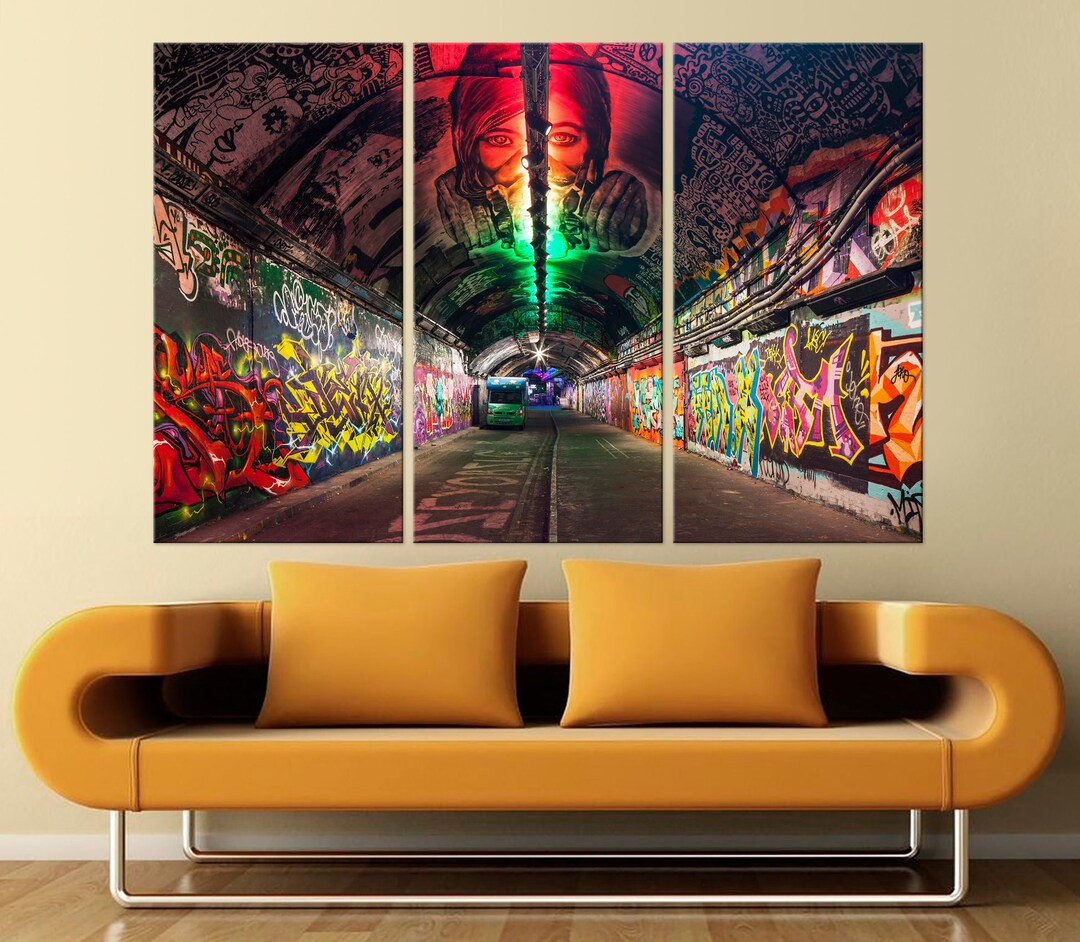 Street Art Canvas Print Graffiti Wall Art Modern Art Print Etsy
