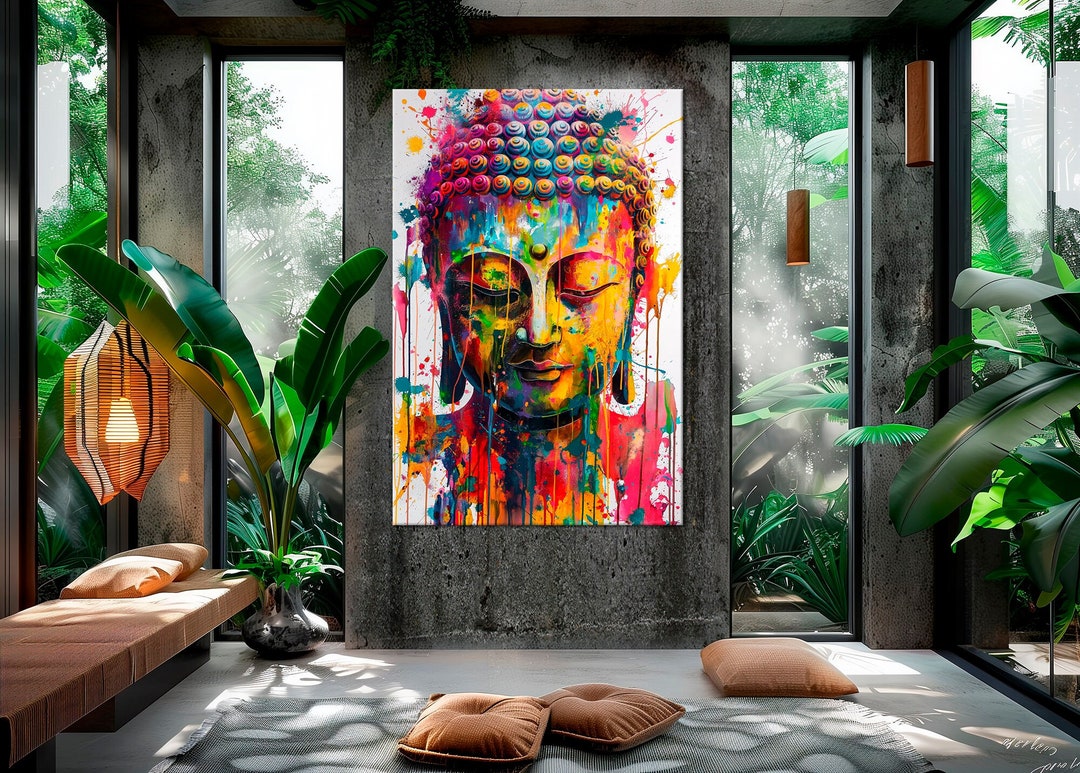 Buddha Canvas Wall Art Yoga Art Print Buddha Decor Buddha Painting Yoga ...