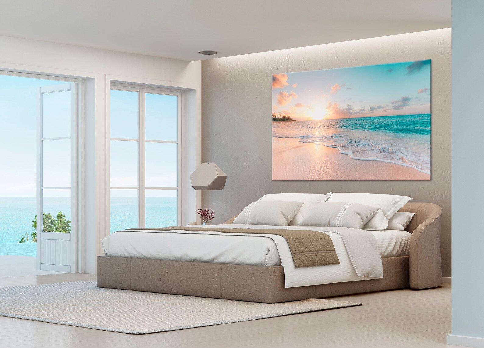 Ocean Sunset Canvas Print, Multi Panel Beach Wall Art - Etsy