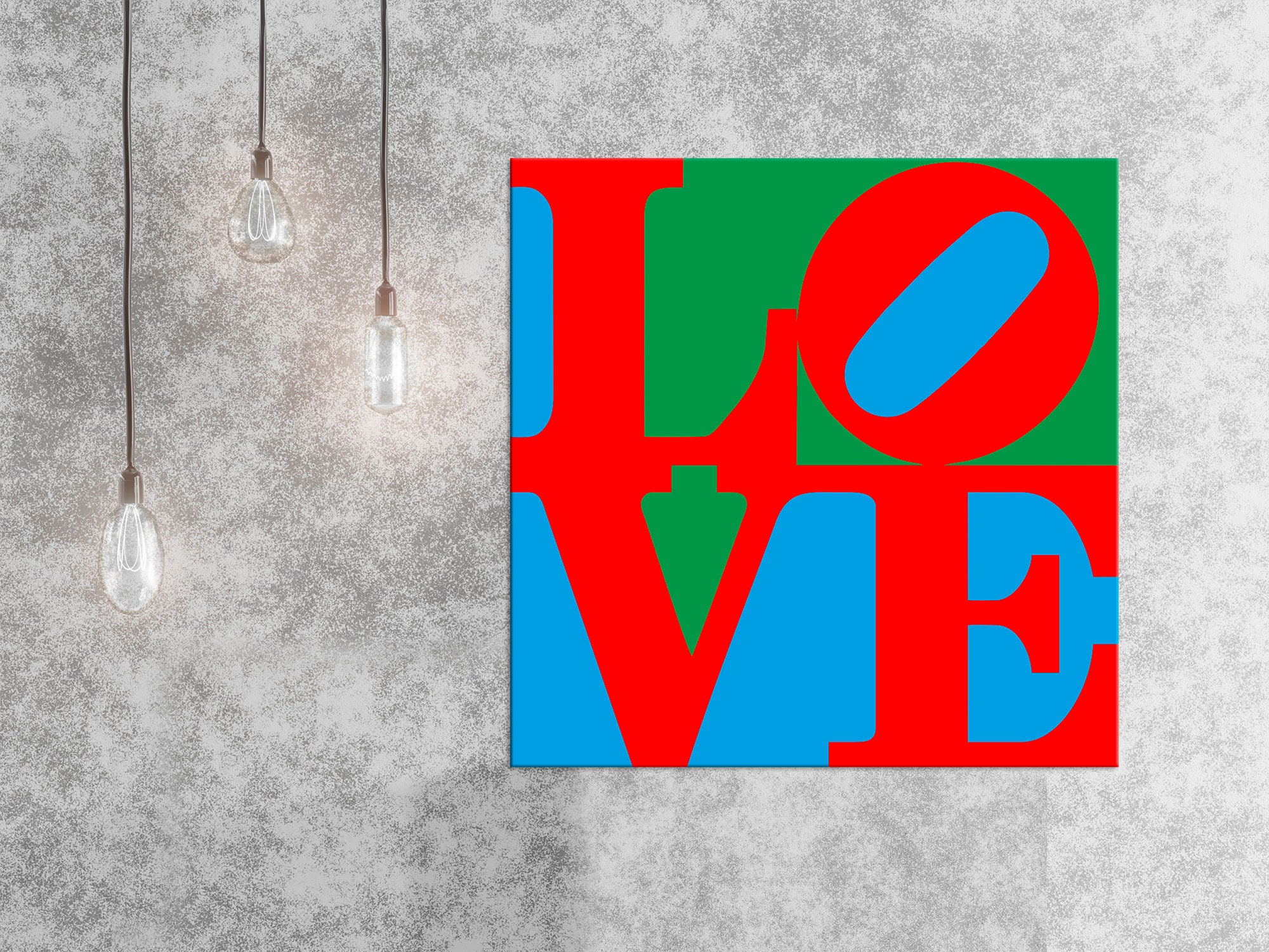 Love large canvas art Modern wall decor Abstract painting Love Etsy