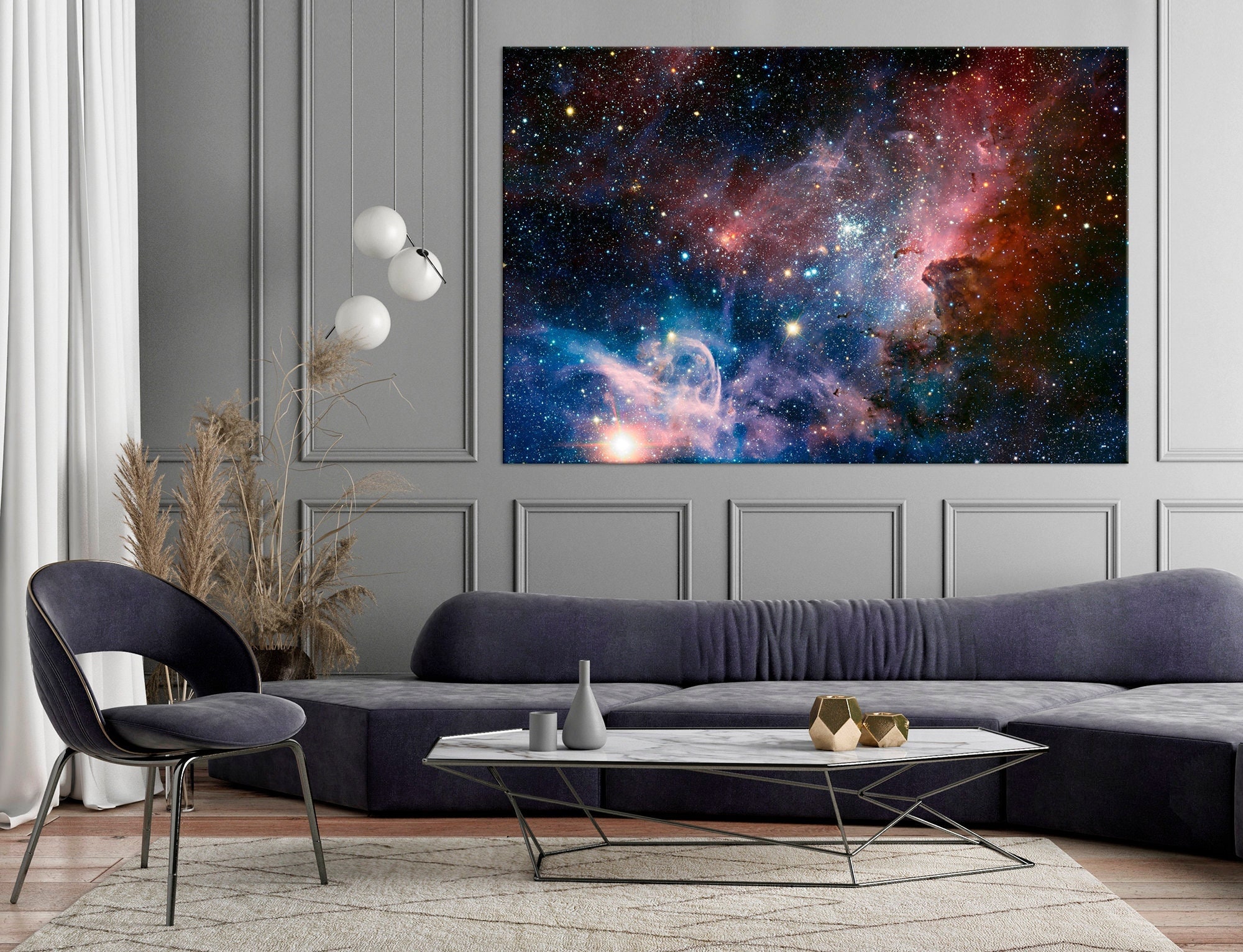 Space Galaxy Stars Universe Nebula Colourful Wall Art Canvas Picture Prints 