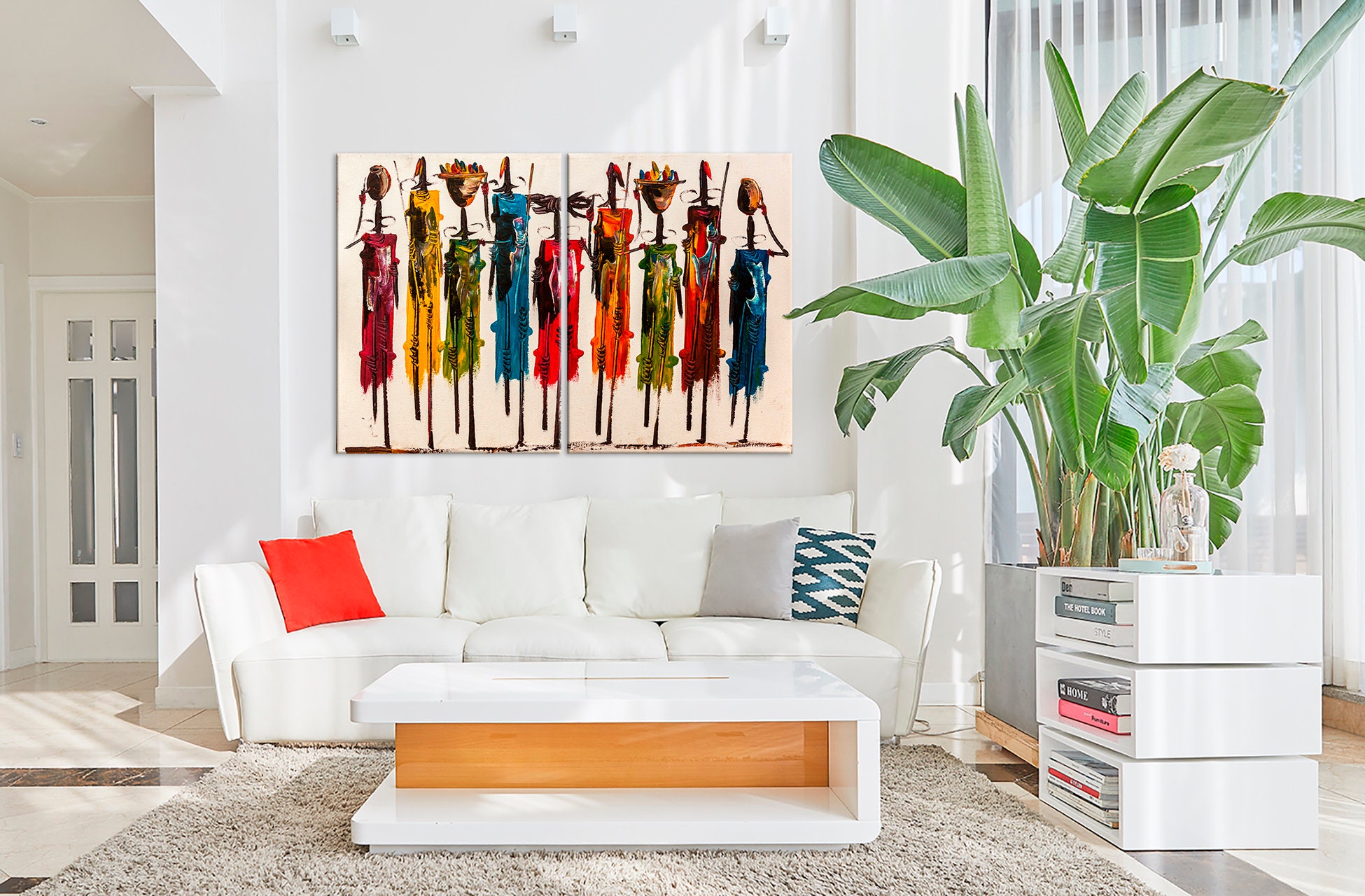 Abstract African Wall Art Masai Canvas Print African American Etsy