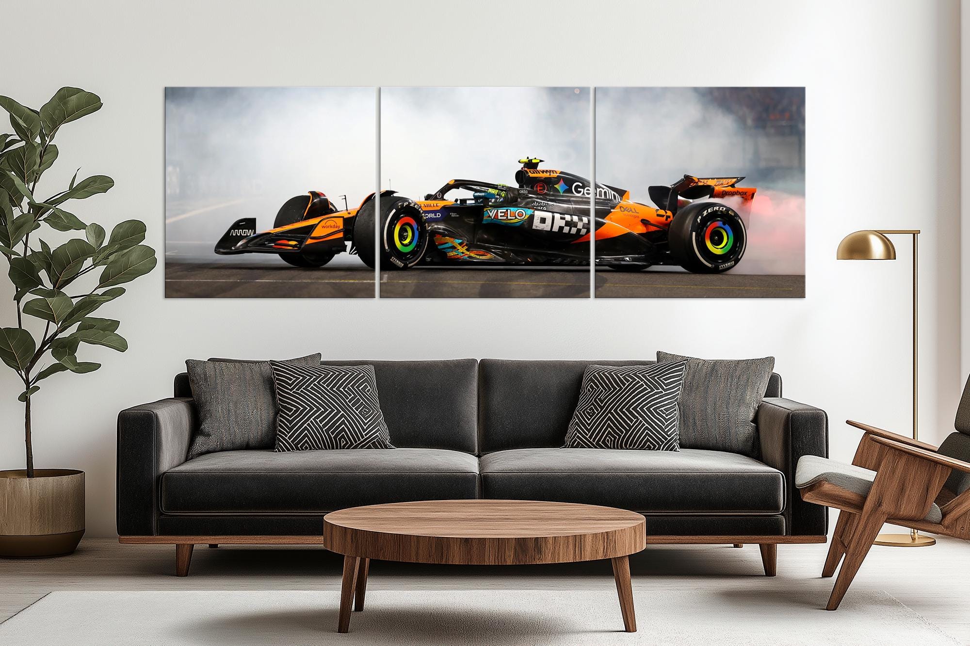 Deccor Racing Formula One Canvas Wall Art: Victory Donuts F1 2025 Decor Racing Car ...
