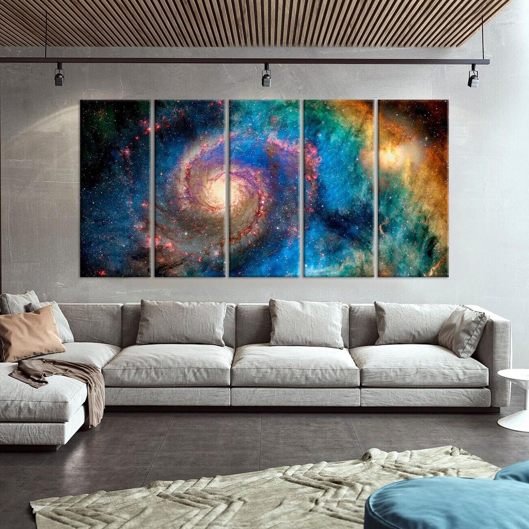 Space Canvas Print Spiral Galaxy Space Poster Space Wall Art Space Gift ...