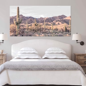 Desert Arizona canvas wall art Nature print Western wall decor Cactus wall art Grand canyon Desert landscape Cactus Living room wall art