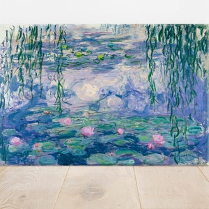 Claude Monet Water Lilies canvas wall art Fine art print Home decor Ready to Hang Canvas Print Reproduction wall art