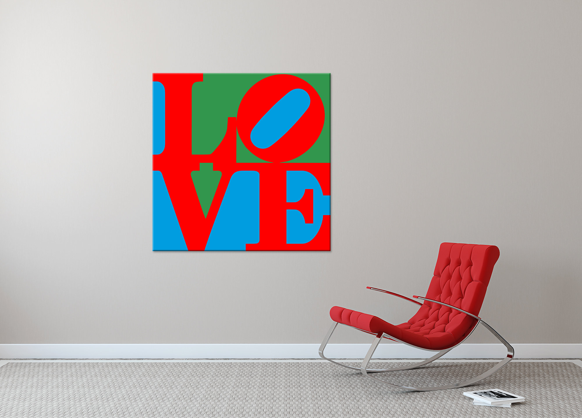 Love large canvas art Modern wall decor Abstract painting Love Etsy