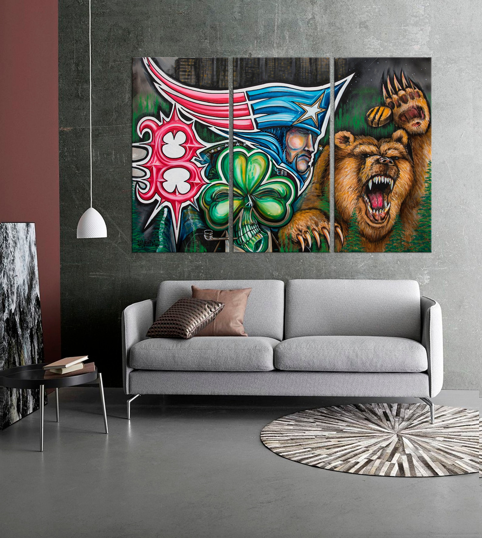 Boston Sports Wall Art Baseball Football Hockey Basketball Etsy