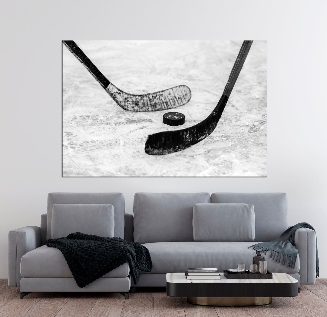 Hockey Canvas Wall Art Sport Print Boys Room Decor Hockey Gifts Winter