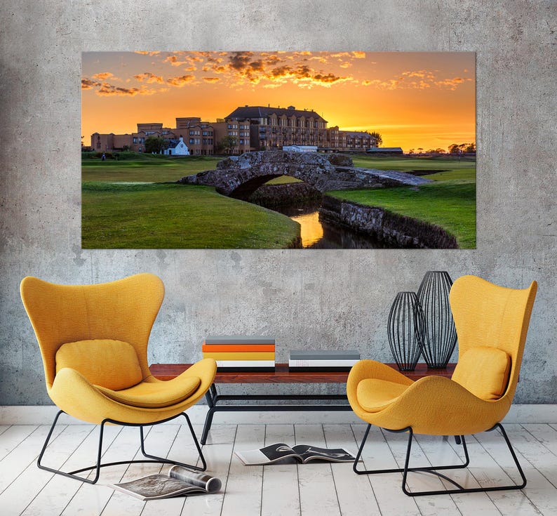 St Andrews Old Course Canvas Wall Art Saint Andrews Golf Course Print ...
