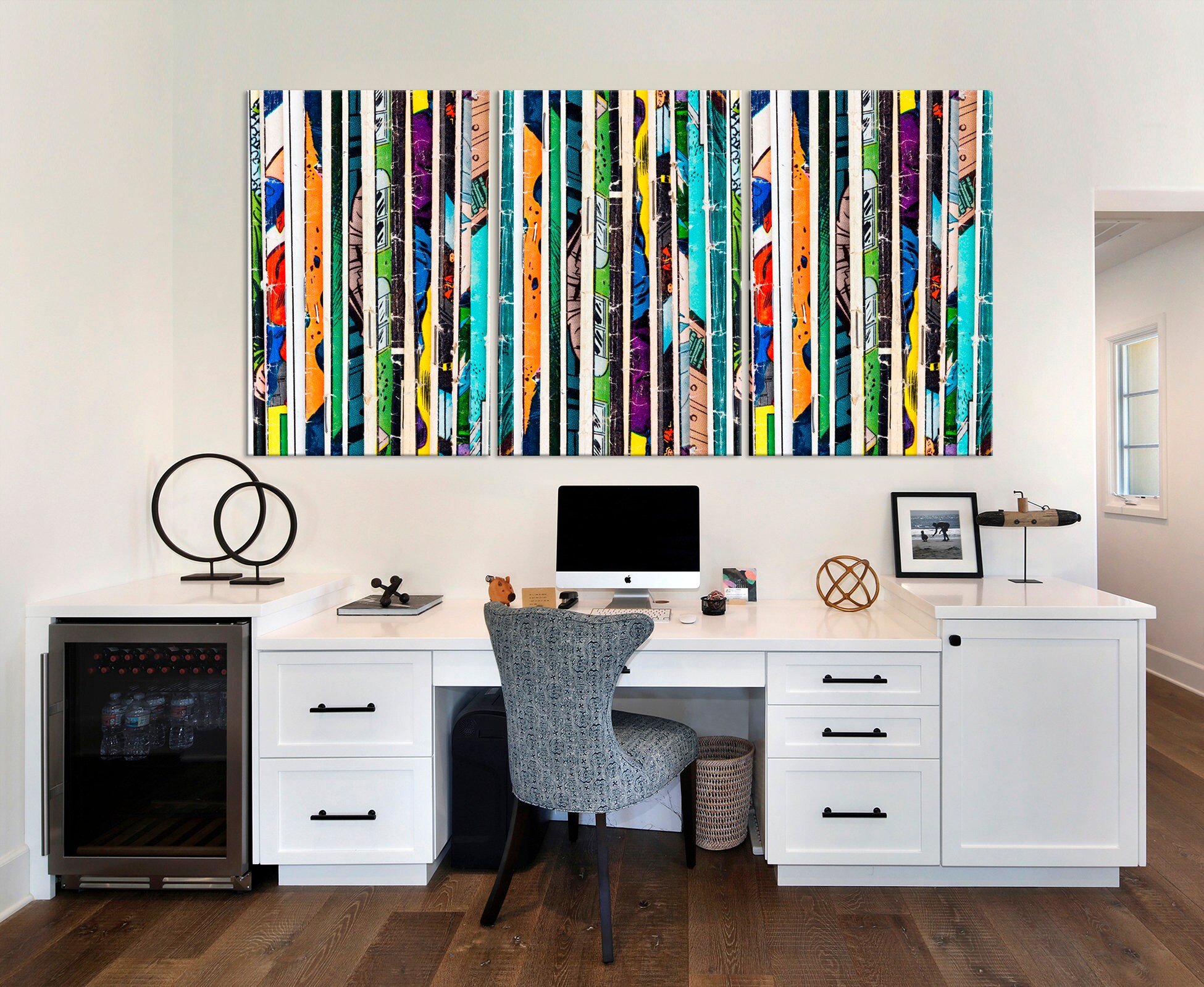 Comic Book Canvas wall Art Superhero Print Kids Room Decor Modern Art ...