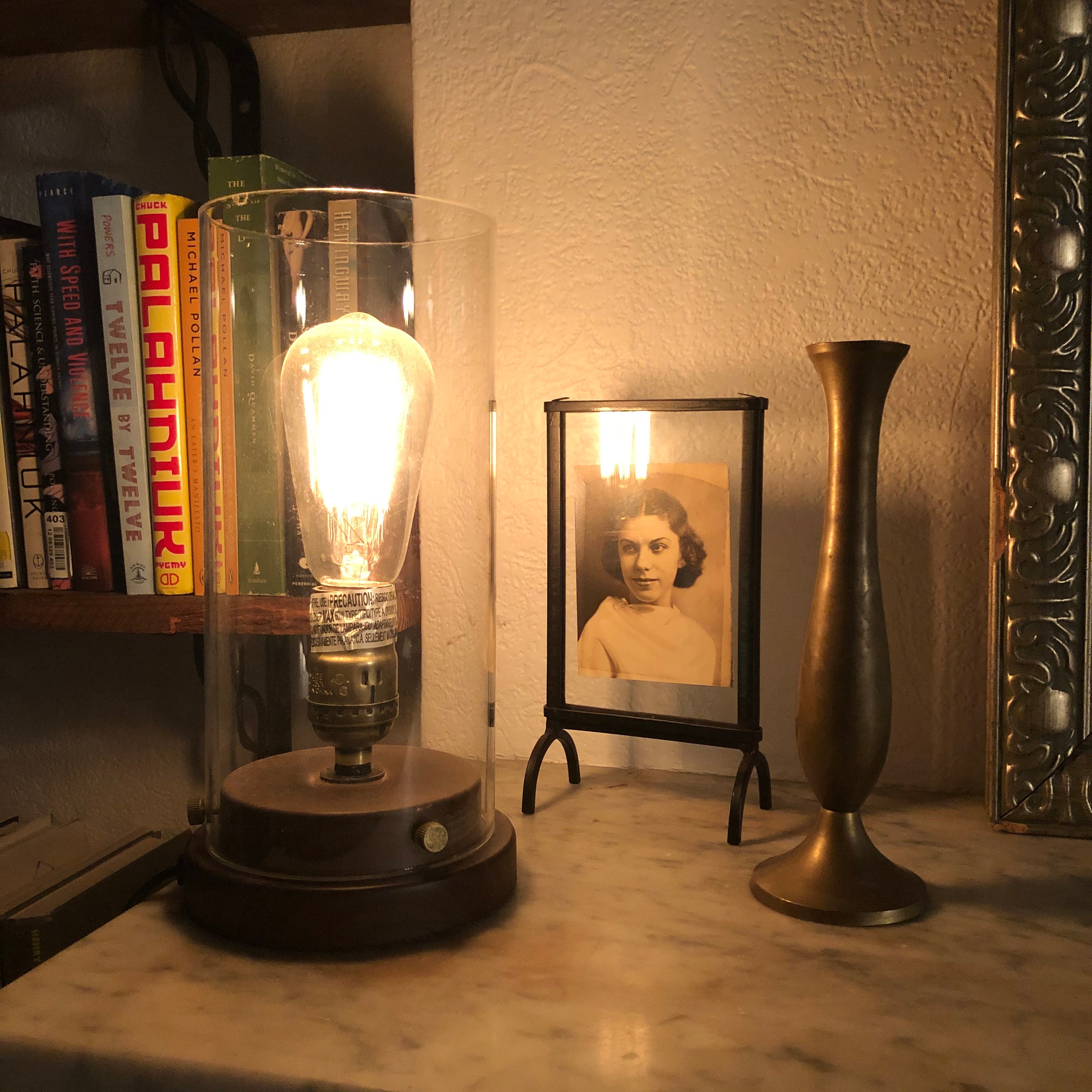 Edison Glühbirne Lampe und Vintage Messing Kerze | Etsy