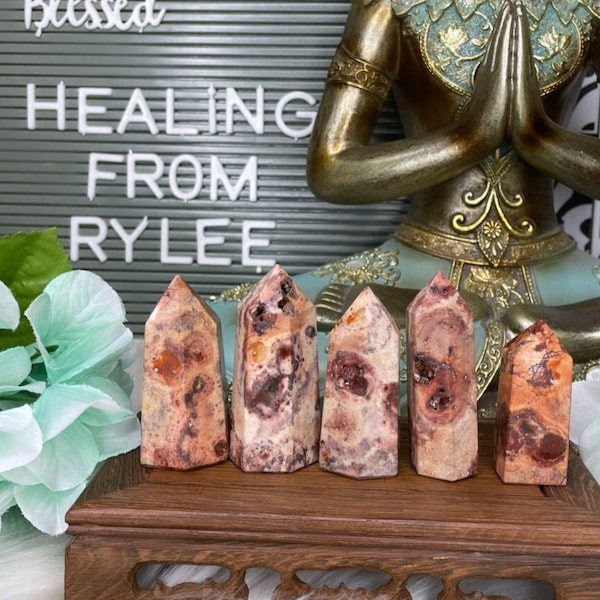 Mexican Fire Opal Tower / Obelisk / Healing Crystals / Stone of Passion / Home Decor