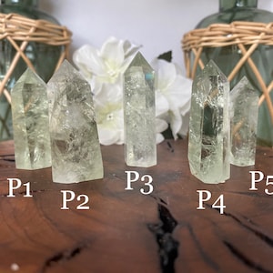 Prasiolite (Green Amethyst) Tower / Healing Crystals / Polished Gems