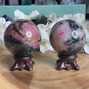 Rhodonite Spheres / Healing Stones /  Polish Gemstones / Natural Stones / Home Decor