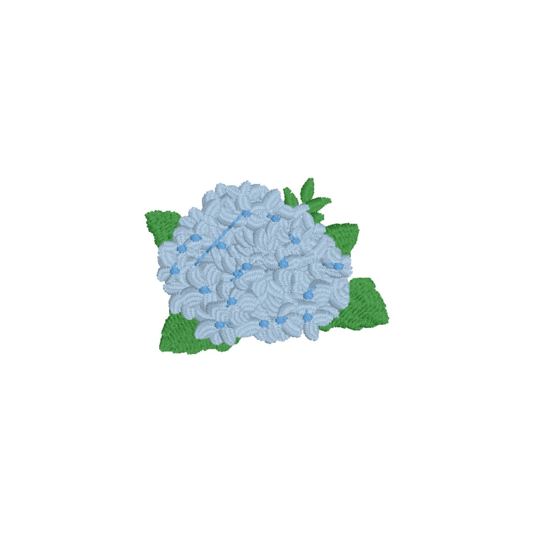 Single stem hydrangea machine embroidery design file pes dst