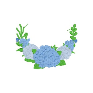 Hydrangea Swag Embroidery Design - Machine Embroidery Digital Design - PES - DST - JEF - hus - exp - vp3
