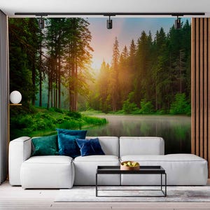 Landscape Wallpaper Mural- Nature Wall Murals -Scenery Wall Murals- Nature Inspired Wall murals Traditional Non Woven Peel and Stick