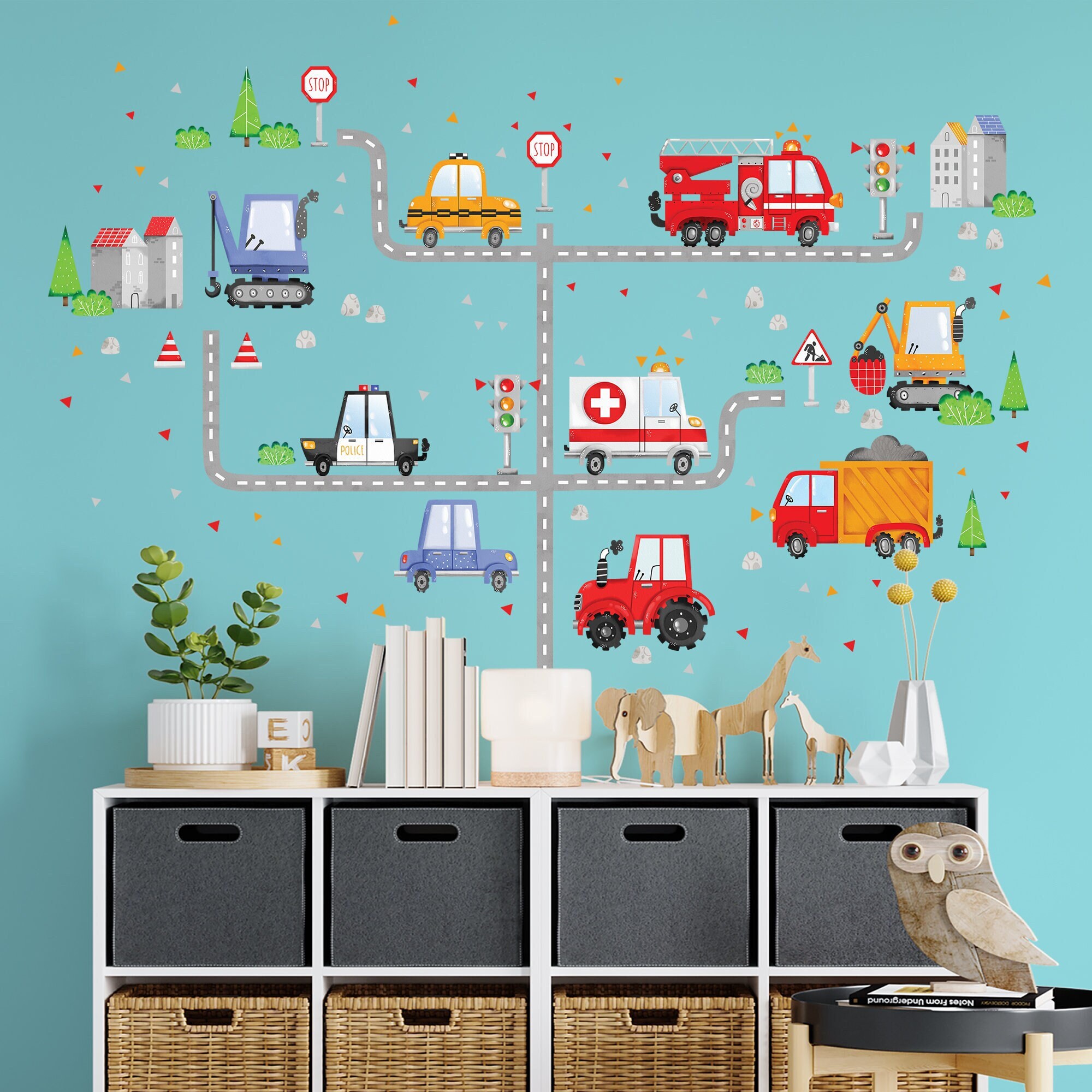 Cars Wall Decals, Peel and Stick Removable Car Wall Stickers for ...
