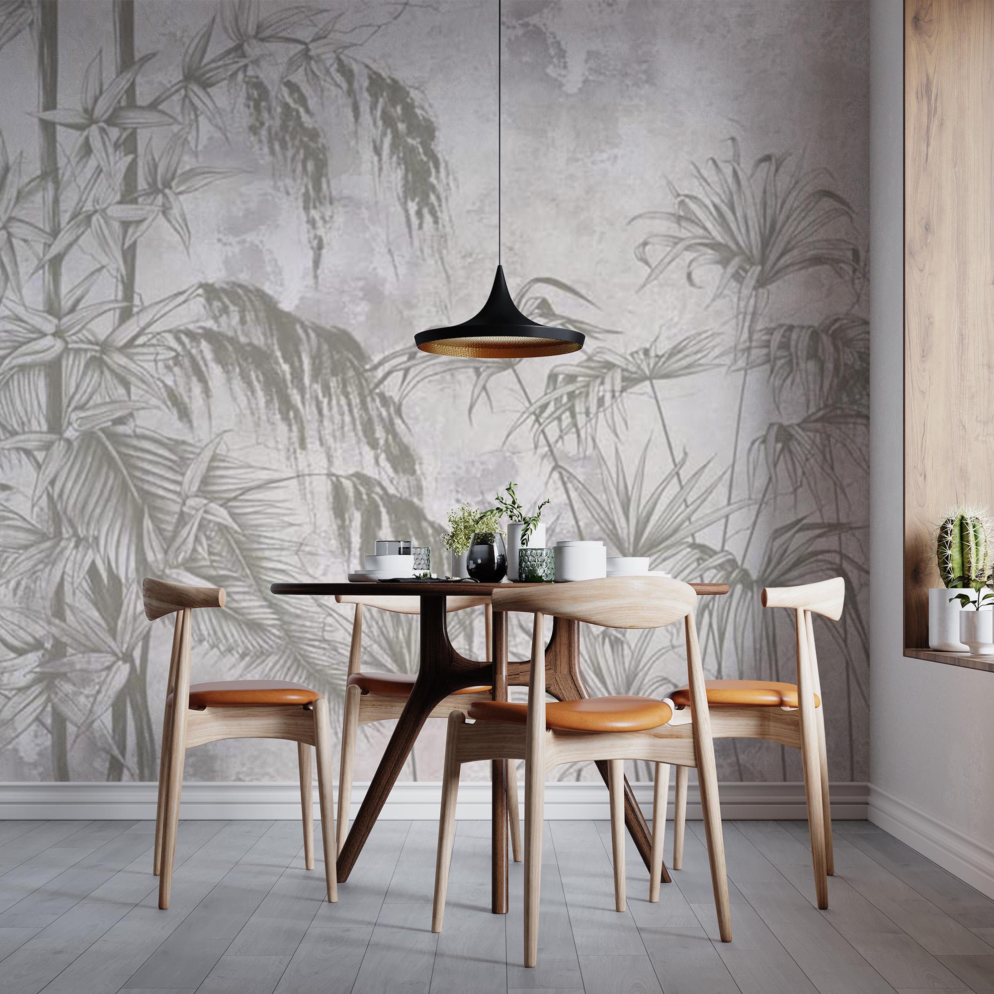 Palm Leaf Peel and Stick Wallpaper -neutral Botanical Wallpaper ...