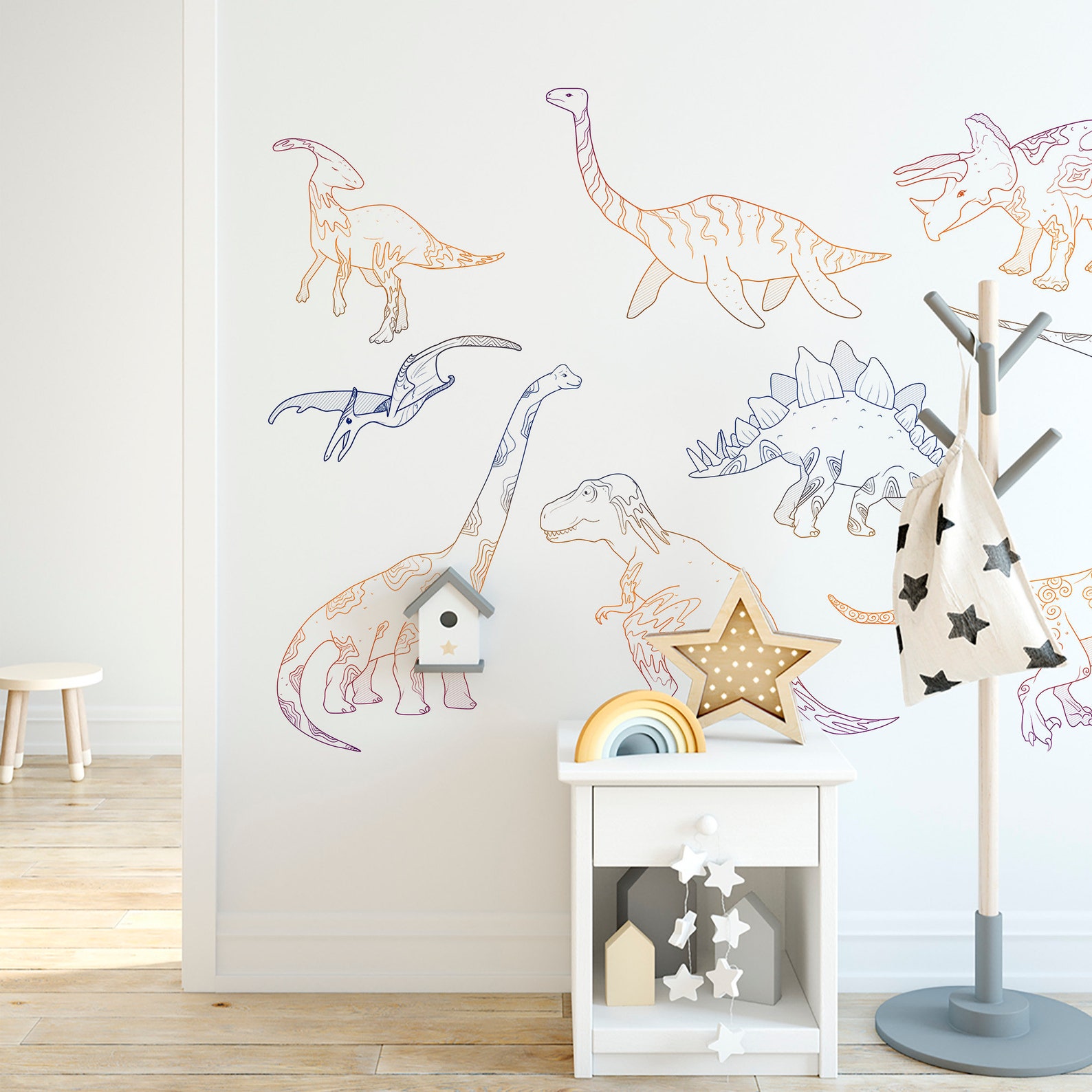 Dinosaur Wallpaper Mural Wallpaper Photo Mural Wall Etsy