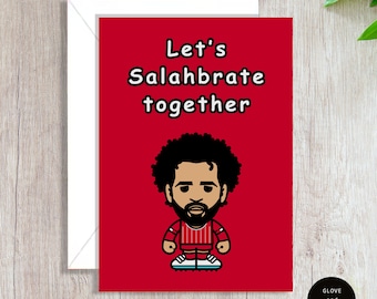Mohamed Salah Card, Liverpool Birthday Card