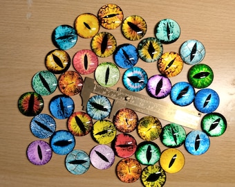 Dragon Eye Magnet: 25mm Glass Cabochon Fridge Decor