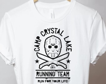 Camp Crystal Lake Shirt, Funny Halloween T-shirt, Horror Graphic Tee, Camp Counselor T Shirts, Unique Cool Outfit