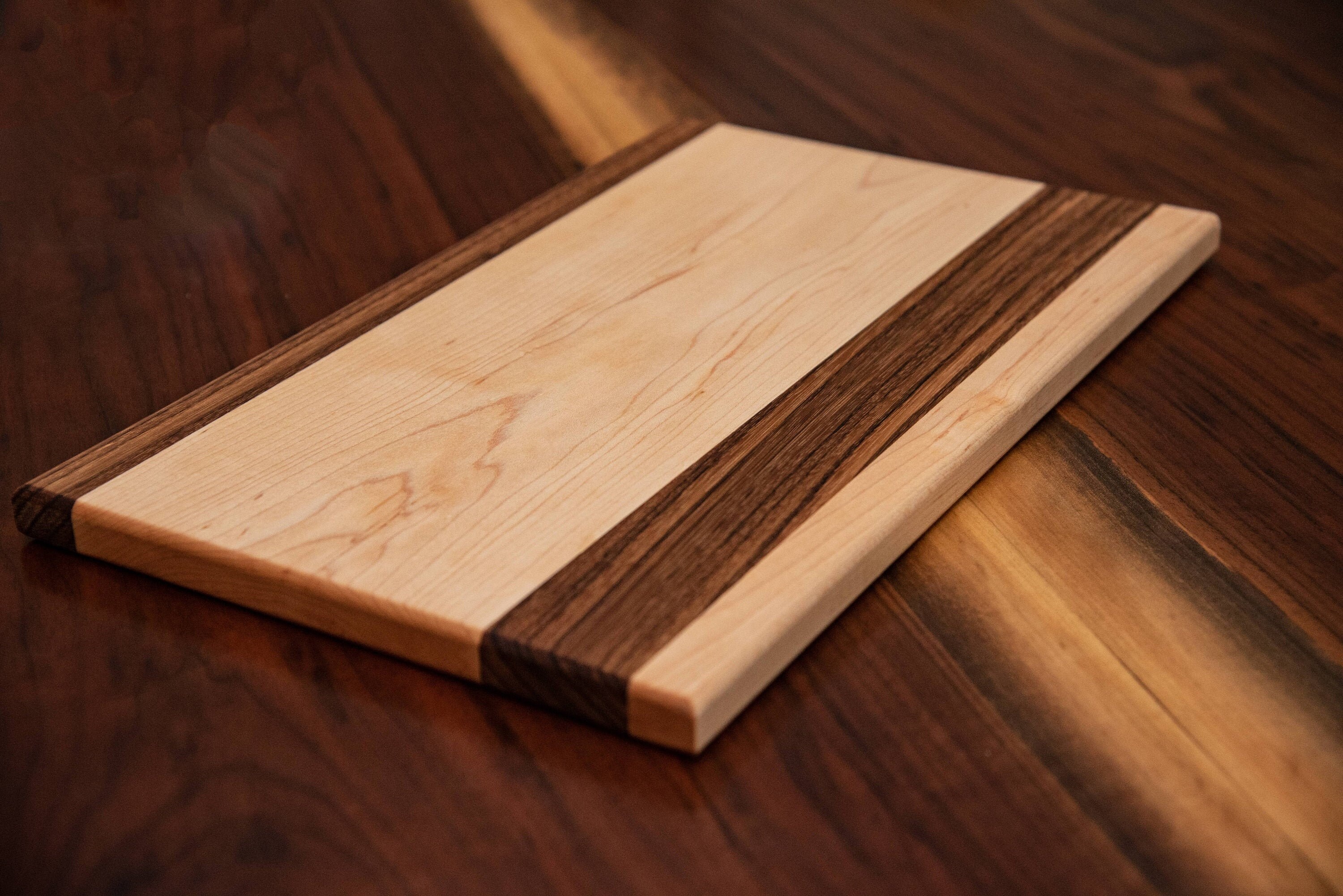 Large Zebra Wood and Maple Cutting Board | Etsy