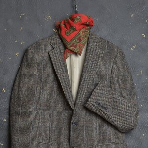 Vintage HARRIS TWEED Blazer Jacket M 50 Men Wool Sport Coat