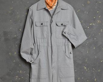 VINTAGE Franse werkkleding jumpsuit XL vervaagde mannen werken overall pak slouchy karwei werkbroeken visgraat boilersuit overall Bib karwei broek hobo Etsy Nederland