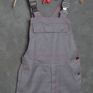 VINTAGE Workwear Jumpsuit M Men Moleskin Dungarees W30 Work Overall Grey Chore Pant Bib Slouchy EU Worker Coverall Carpenter Boilersuit Hobo