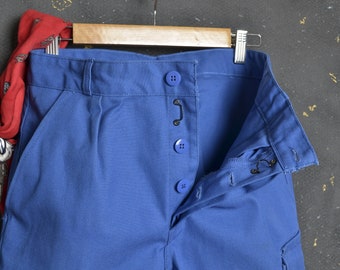 Vintage Franse werkkleding broek W30 mannen Frankrijk werknemer broek karwei Pantalon vermoeidheid timmerman boer werk Artisan Chino Combat Atelier Hobo