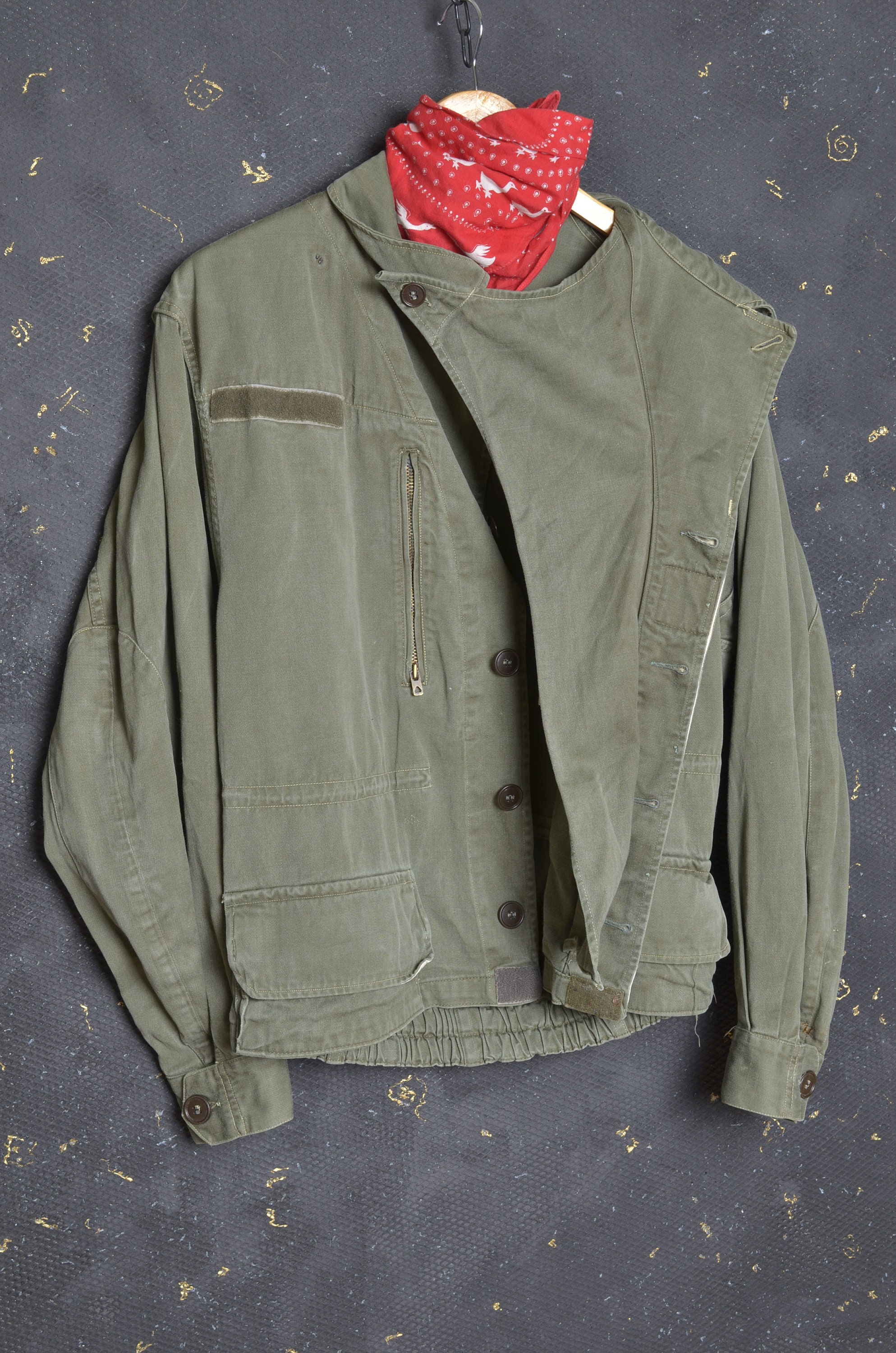 Vintage 60's French Army Jacket Military Coat Khaki Jacket Etsy