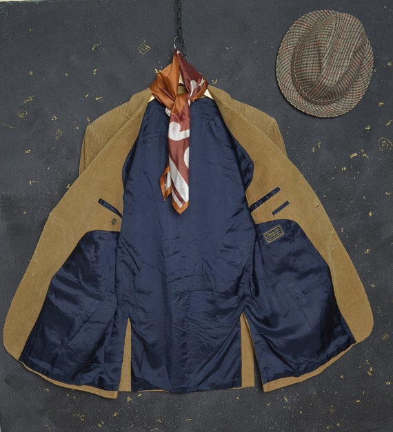 Vintage Menswear Brown Corduroy Blazer Jacket Men… - image 7
