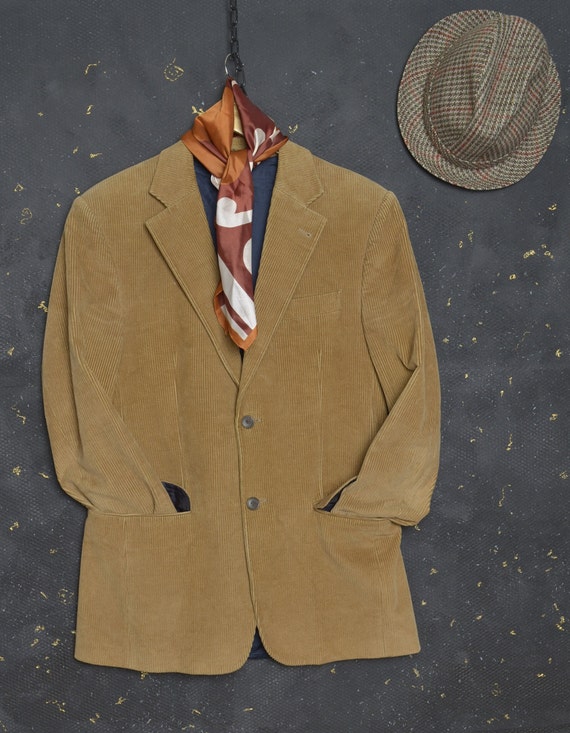 Vintage Menswear Brown Corduroy Blazer Jacket Men… - image 4