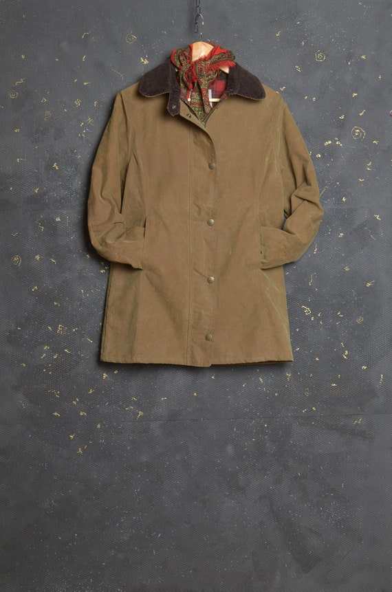 Vintage Outwear Women Waxed Cotton Jacket S Shoot… - image 10