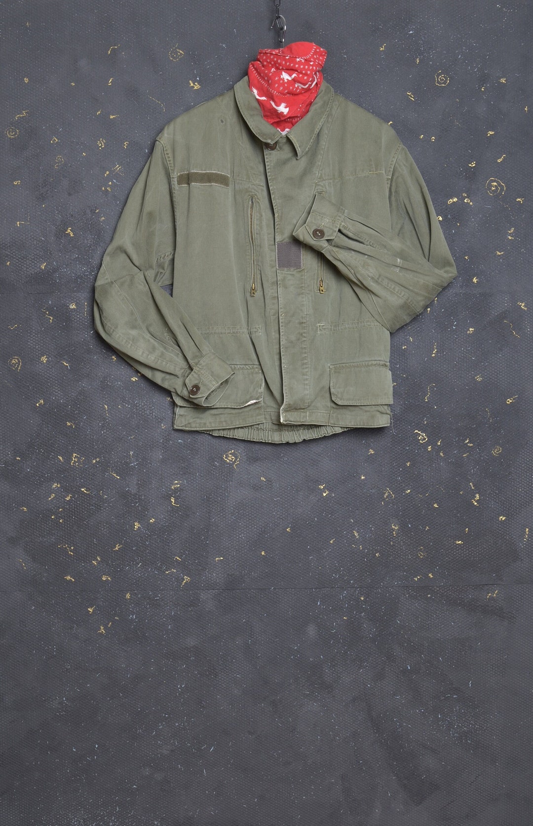 Vintage 60's French Army Jacket Military Coat Khaki Jacket Etsy