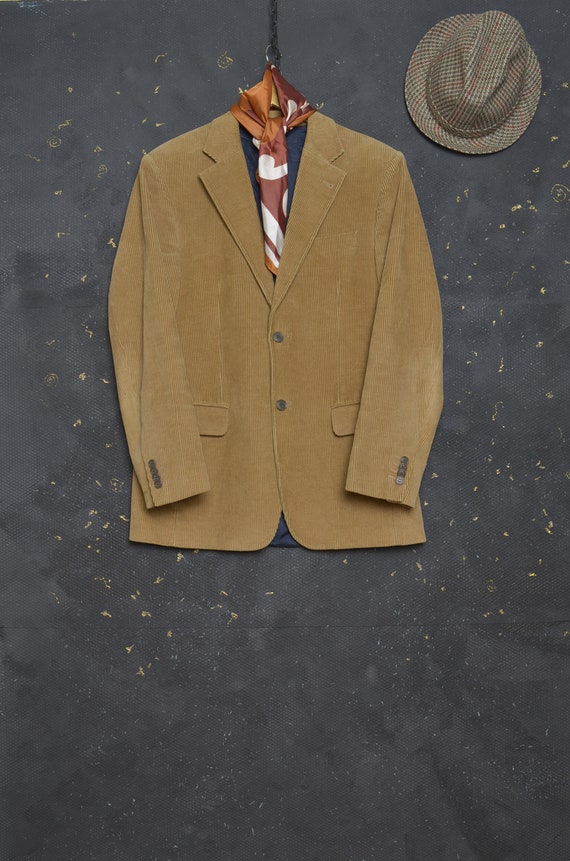 Vintage Menswear Brown Corduroy Blazer Jacket Men… - image 2