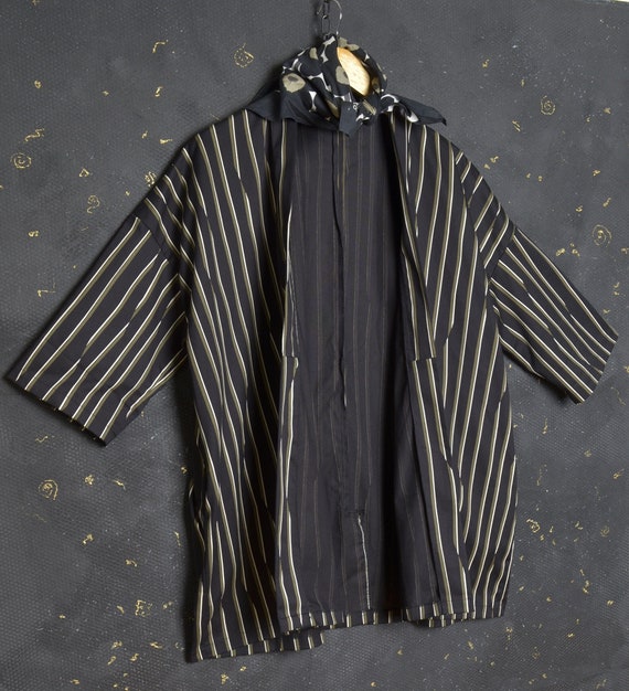 Vintage Japanese Kimono Robe Haori Noragi Jacket … - image 1