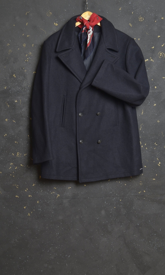 Abrigo marinero vintage Saint James XL para hombre, chaqueta