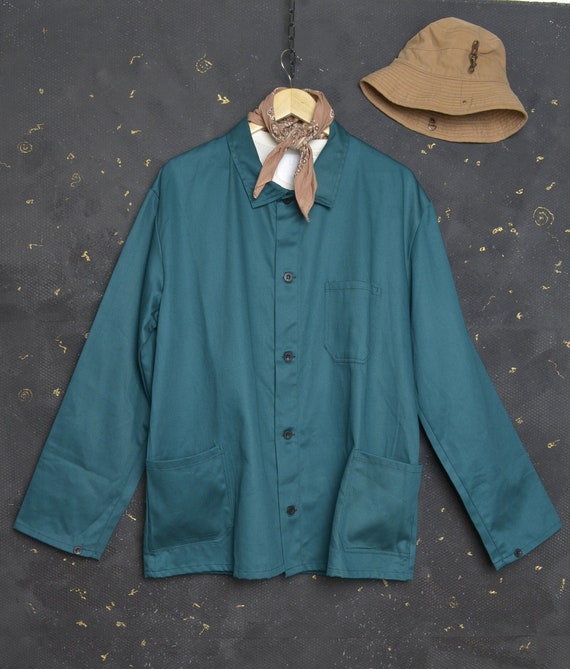 Vintage Workwear Jacket XL Pit 25" Men French Work